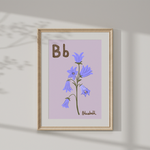Load image into Gallery viewer, Bluebell Alphabet Print