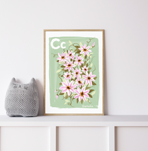 Load image into Gallery viewer, Clematis Alphabet Print