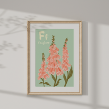 Load image into Gallery viewer, Foxglove Alphabet Print
