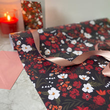 Load image into Gallery viewer, Rose And Red Floral Gift Wrap freeshipping - Olivia Victoria
