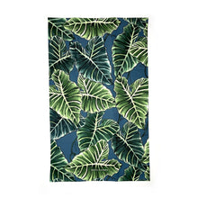 Load image into Gallery viewer, Regale Leaf Luxury Floral Tea Towel in Black freeshipping - Olivia Victoria
