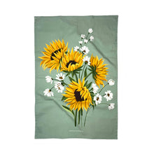 Load image into Gallery viewer, The Sunflower Luxury Floral Tea Towel freeshipping - Olivia Victoria