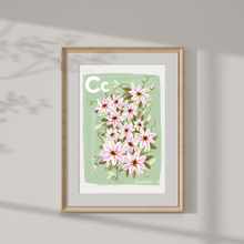 Load image into Gallery viewer, Clematis Alphabet Print
