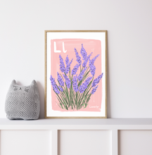 Load image into Gallery viewer, Lavender Alphabet Print

