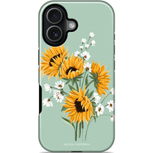 Load image into Gallery viewer, Sunflowers in Mint Phone Case
