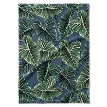 Load image into Gallery viewer, Regale Leaf Tea Towel in Midnight Blue
