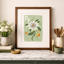 Load image into Gallery viewer, Passion Flower Alphabet Print
