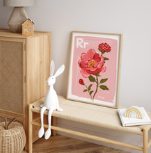 Load image into Gallery viewer, Rose Alphabet Print
