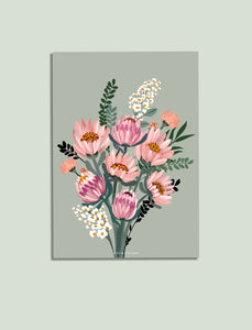 The Protea Bouquet Giclée Print freeshipping - Olivia Victoria