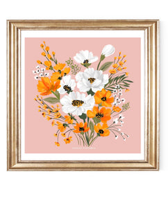 California Bouquet Giclée Print freeshipping - Olivia Victoria