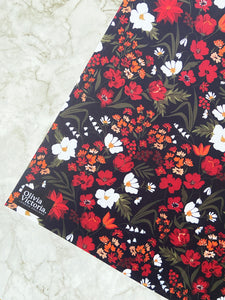 Rose And Red Floral Gift Wrap freeshipping - Olivia Victoria