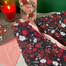 Load image into Gallery viewer, Rose And Red Floral Gift Wrap freeshipping - Olivia Victoria
