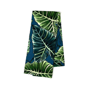 Regale Leaf Luxury Floral Tea Towel in Black freeshipping - Olivia Victoria